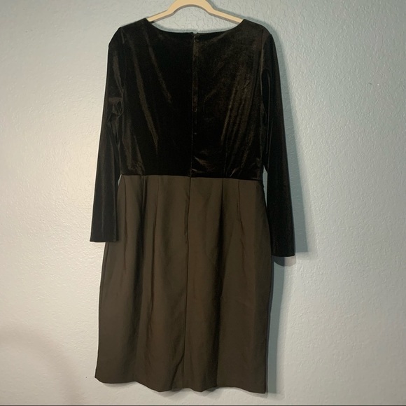 Eloquii Black Velour Lined Sheath Dress - Picture 7 of 7